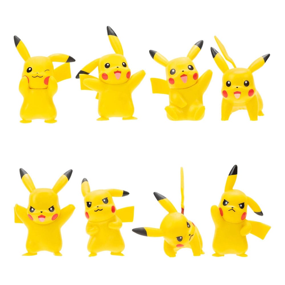 Pokémon Battle Feature vinyle figurines Set de 8 Pikachu 5 cm