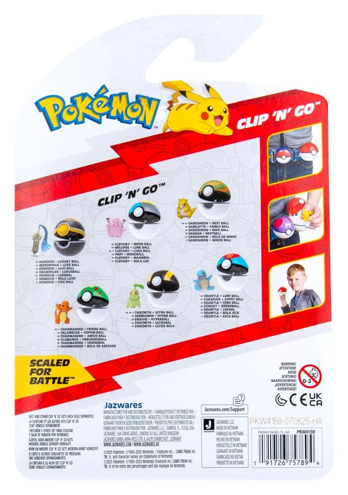 Pokémon Clip 'n' Go minifigurines Poké Balls ver. 22 Assortiment (6)