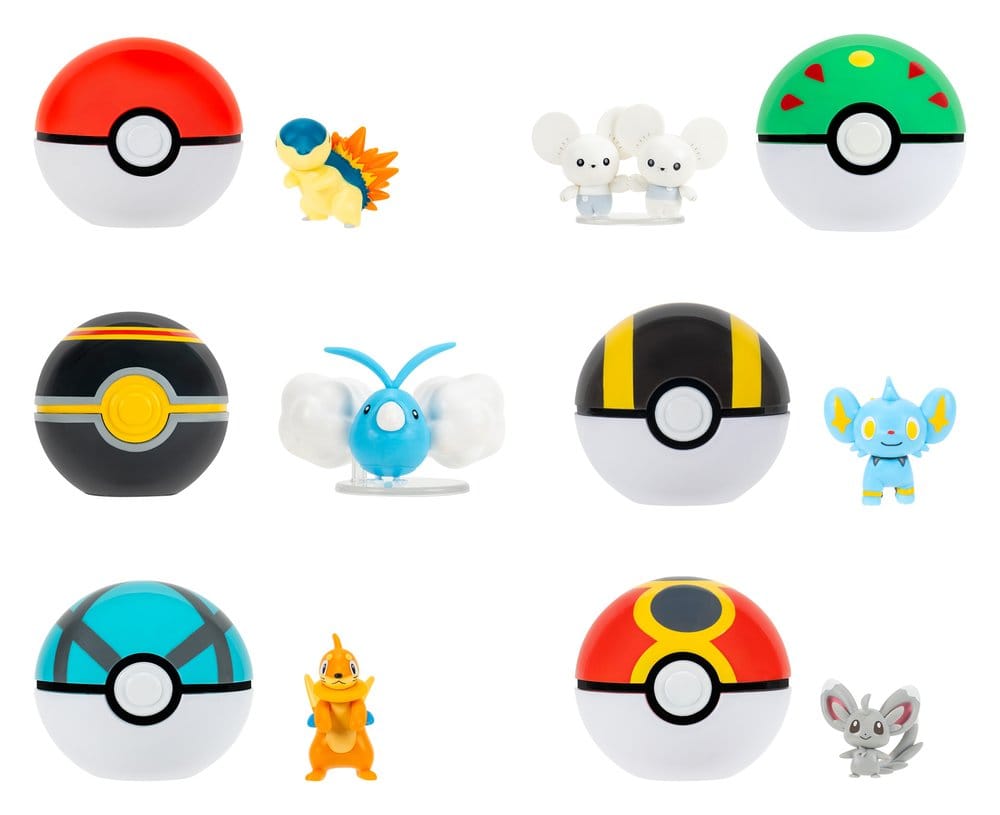 Pokémon Clip 'n' Go assortiment (6) minifigurines Poké Balls ver. 23