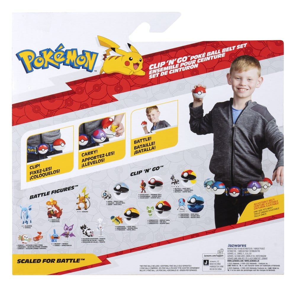 Pokémon Clip 'n' Go assortiment (4) Ceinture Set ver. 19