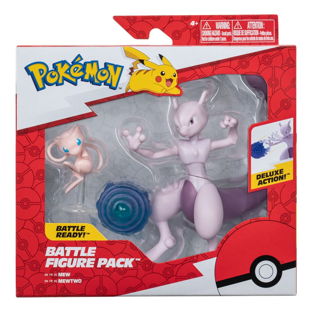 Pokémon pack 2 figurines Mewtwo 10 cm & Mew 5 cm