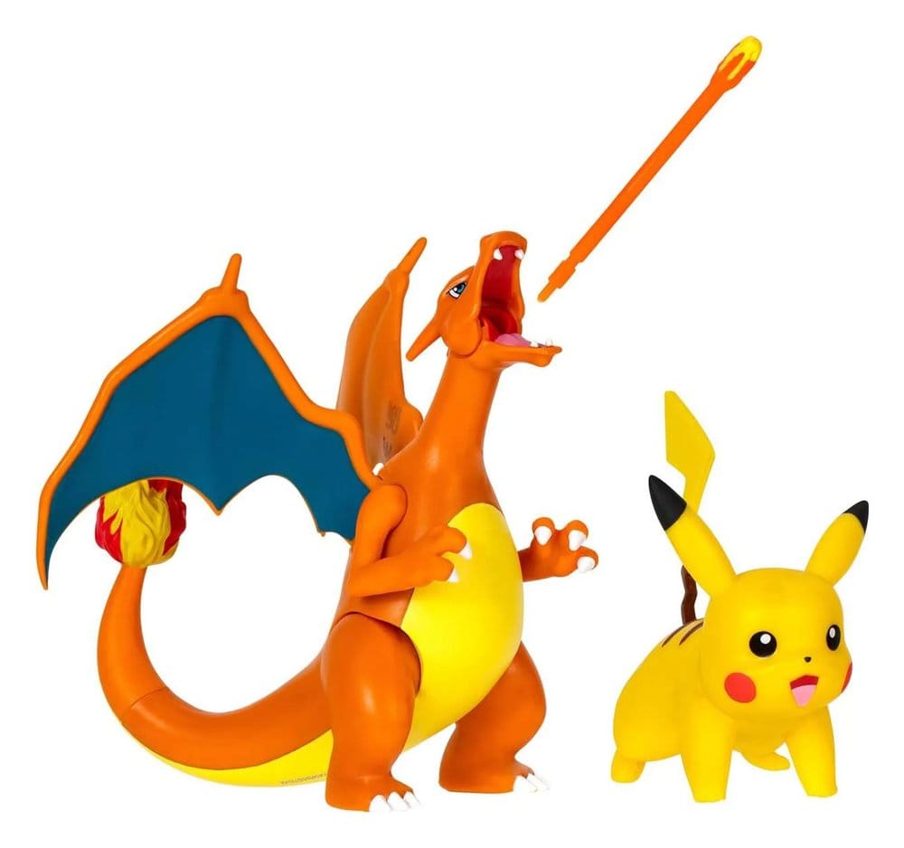 Pokémon figurines 2-Pack Dracaufeu 11 cm & Pikachu 5 cm