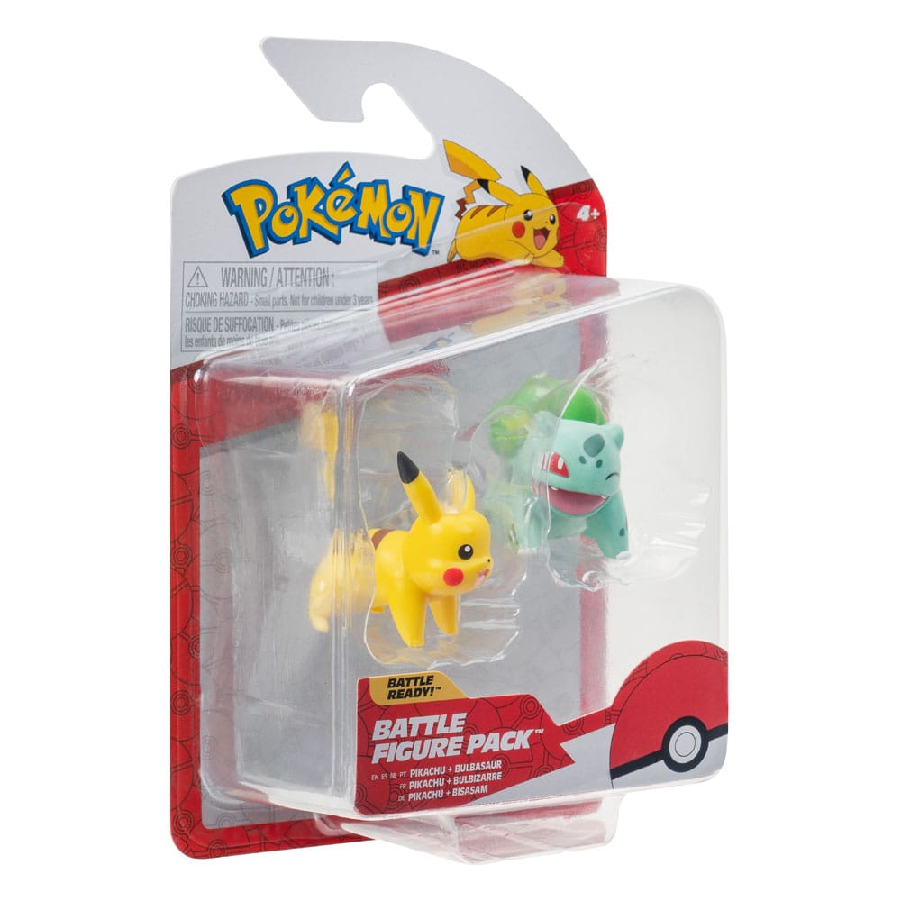Pokémon pack 2 figurines Battle Figure First Partner Set Bulbizarre #2, Pikachu #1