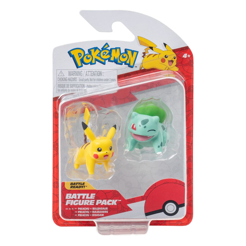 Pokémon pack 2 figurines Battle Figure First Partner Set Bulbizarre #2, Pikachu #1