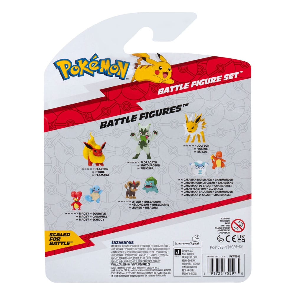 Pokémon pack 3 figurines First Partner Battle Figure Set Pichu, Machoc & Dimoret