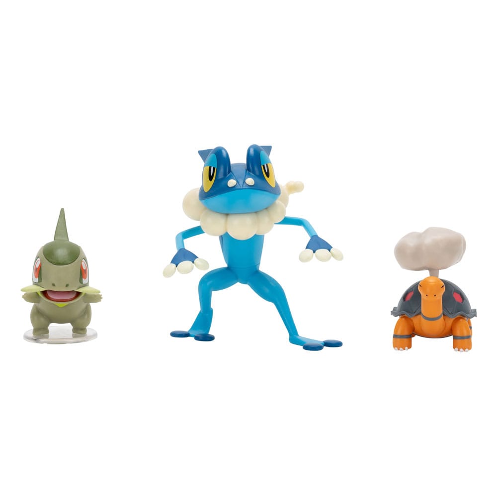 Pokémon pack 3 figurines First Partner Battle Figure Set Chartor, Coupenotte & Croâporal