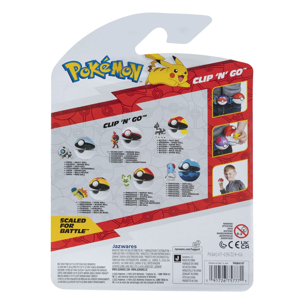 Pokémon Clip'n'Go Poké Balls Galekid & Masse Ball
