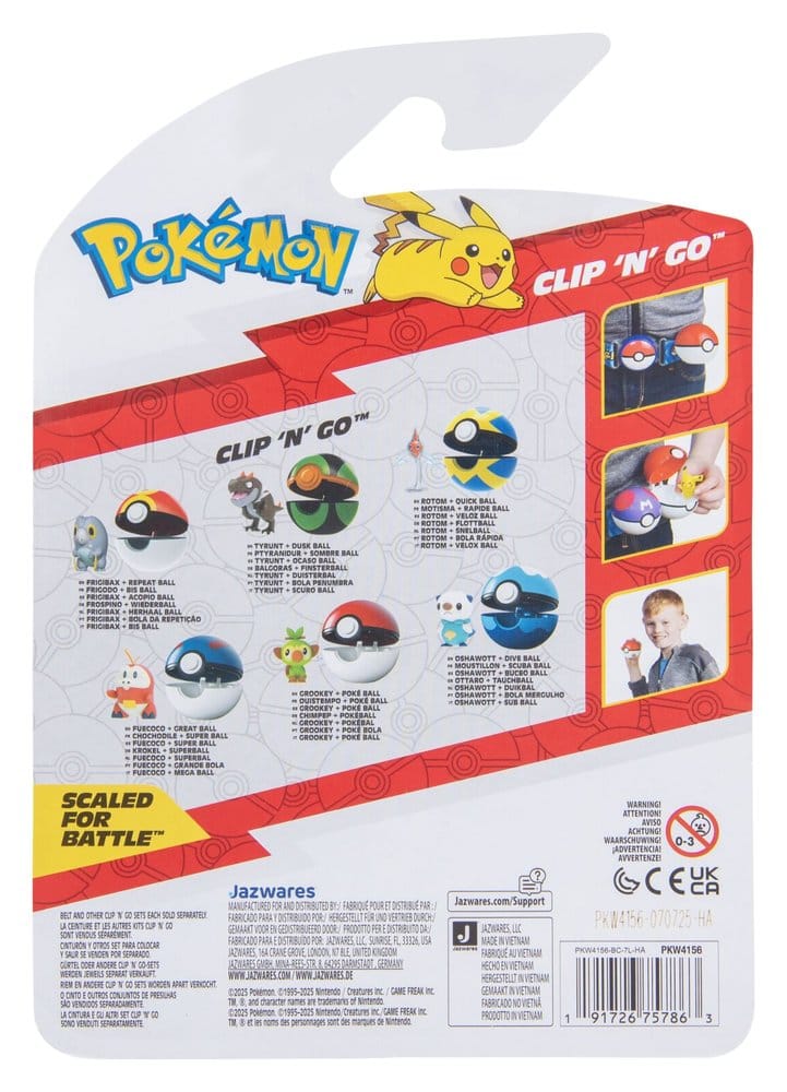 Pokémon Clip 'n' Go figurine d'action Chochodile & Super Ball