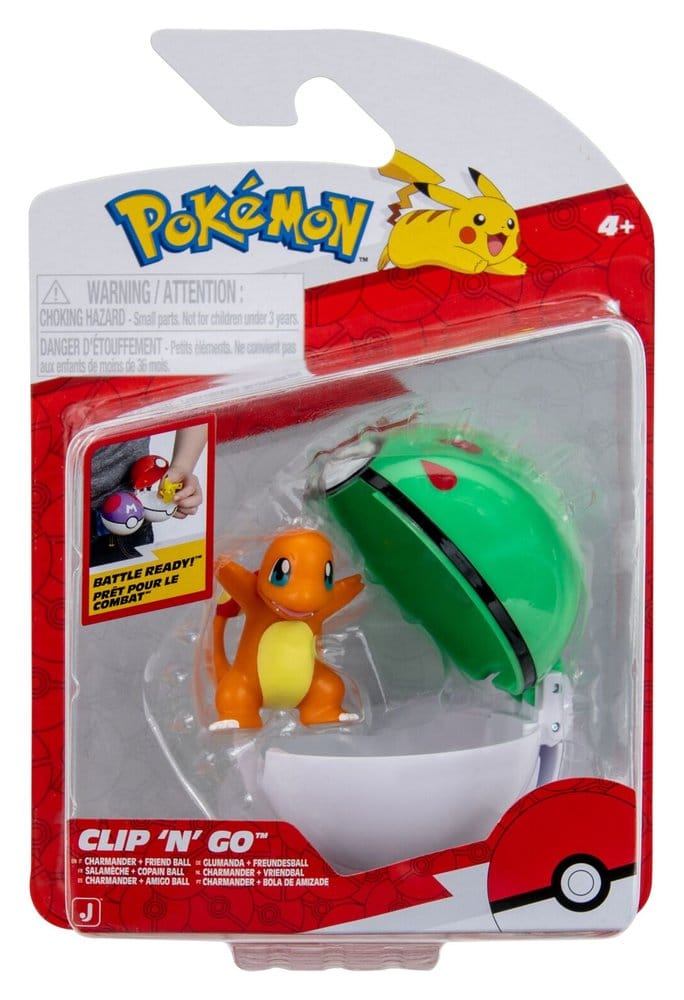 Pokémon Clip 'n' Go figurine d'action Salamèche & Copain Ball