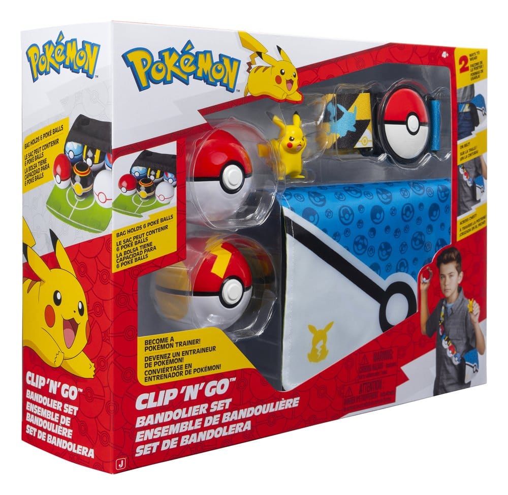 Pokémon Clip 'n' Go set Bandoulière figurine d'action Pikachu