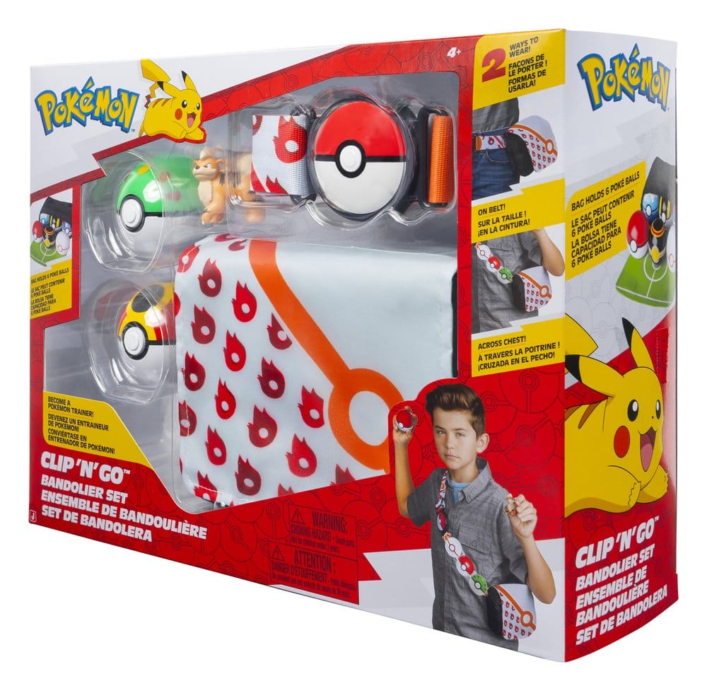 Pokémon Clip 'n' Go set Bandoulière figurine d'action Caninos