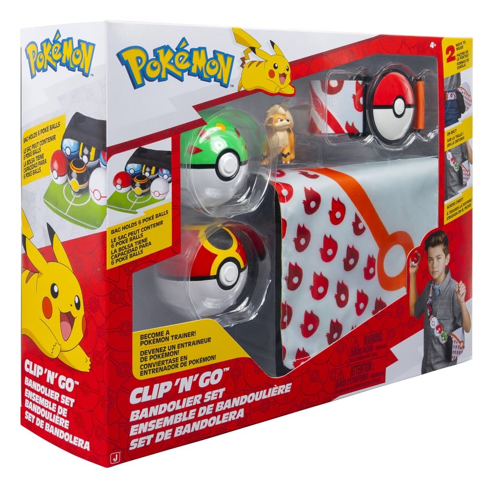 Pokémon Clip 'n' Go set Bandoulière figurine d'action Caninos