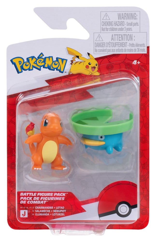 Pokémon Battle Figure figurines 2-Pack Nénupiot & Salamèche