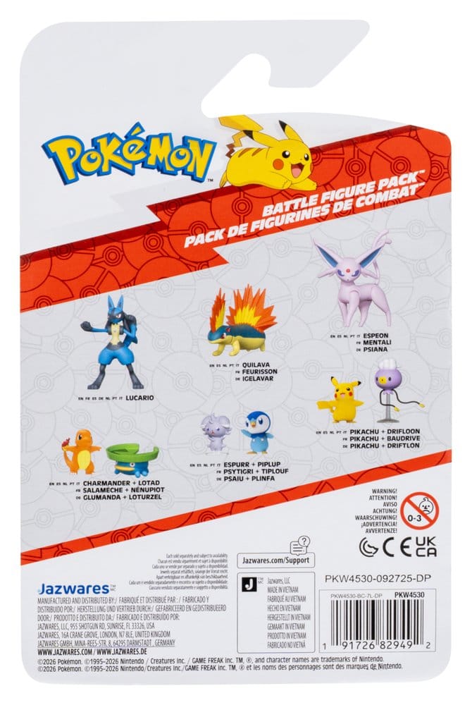 Pokémon Battle Figure figurines 2-Pack Psystigri & Tiplouf