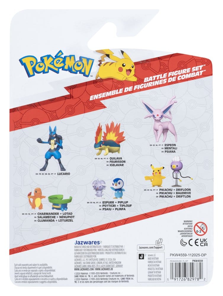 Pokémon Battle Figure figurines 3-Pack Carapuce, Toutombe & Joliflor