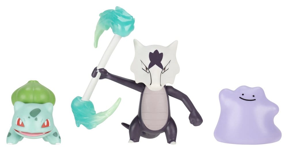Pokémon Battle Figure Set figurines Bulbizarre, Ditto & Ossatueur d'Alola (Pack de 3)