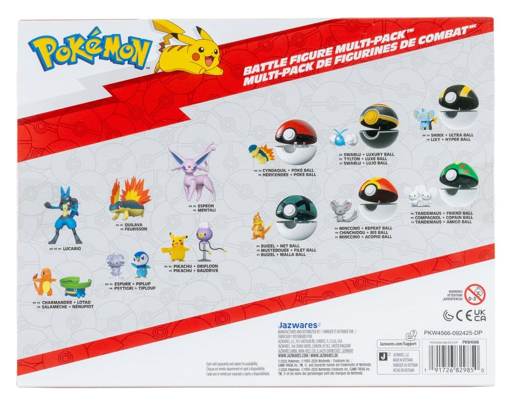 Pokémon Battle Figure figurines 6-Pack