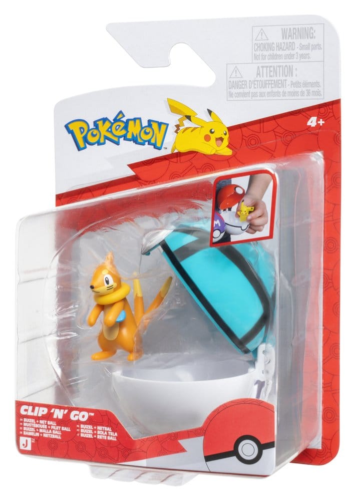 Pokémon Clip 'n' Go figurine d'action Mustébouée & Filet Ball