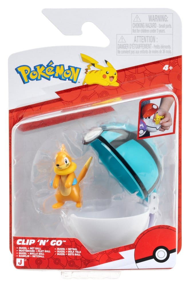 Pokémon Clip 'n' Go figurine d'action Mustébouée & Filet Ball