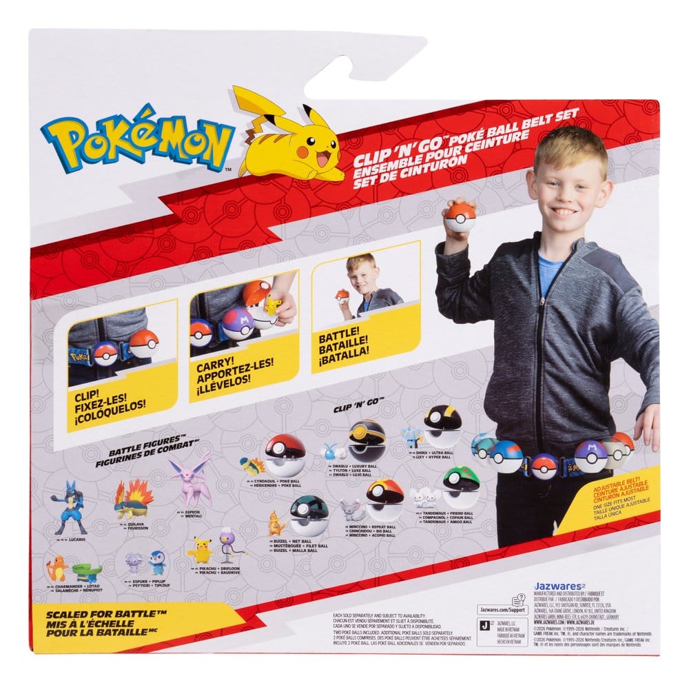 Pokémon Clip 'n' Go Ceinture Set figurine d'action Feunnec