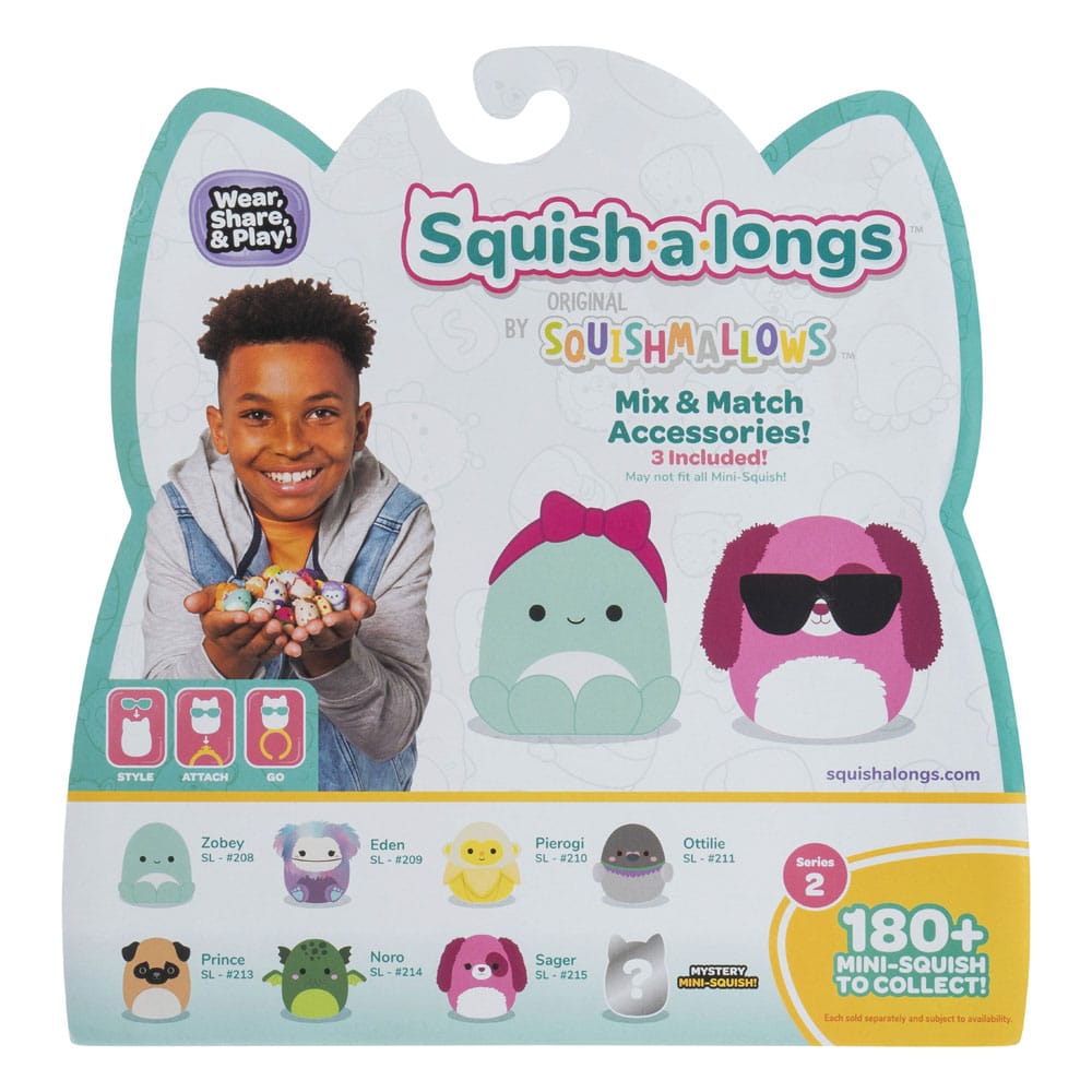 Squishmallows Squish-a-longs Set de 8 Minifigurines Series 2 Style 1 2,5 cm