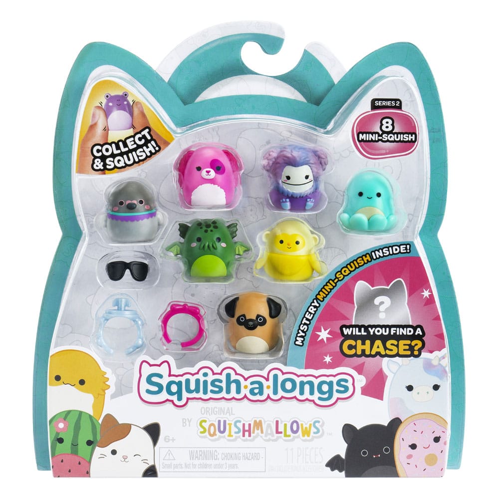 Squishmallows Squish-a-longs Set de 8 Minifigurines Series 2 Style 1 2,5 cm