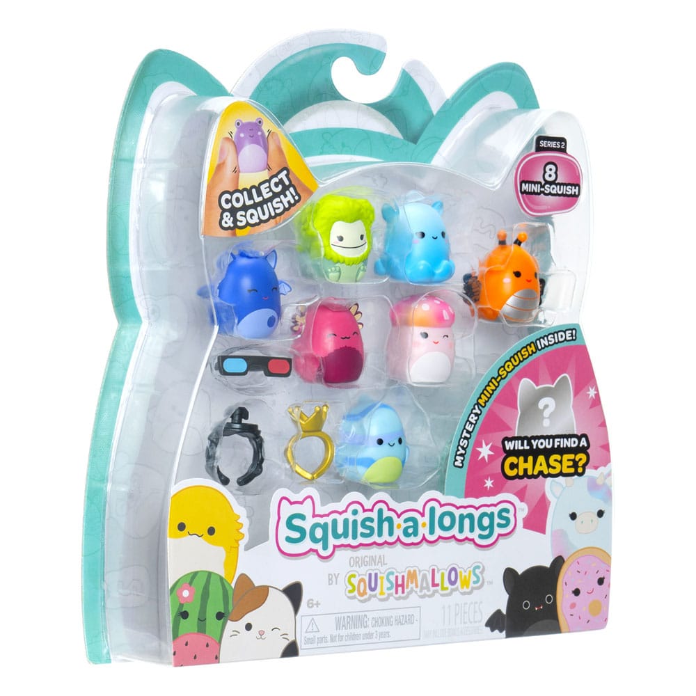 Squishmallows Squish-a-longs Set de 8 Minifigurines Series 2 Style 2 2,5 cm