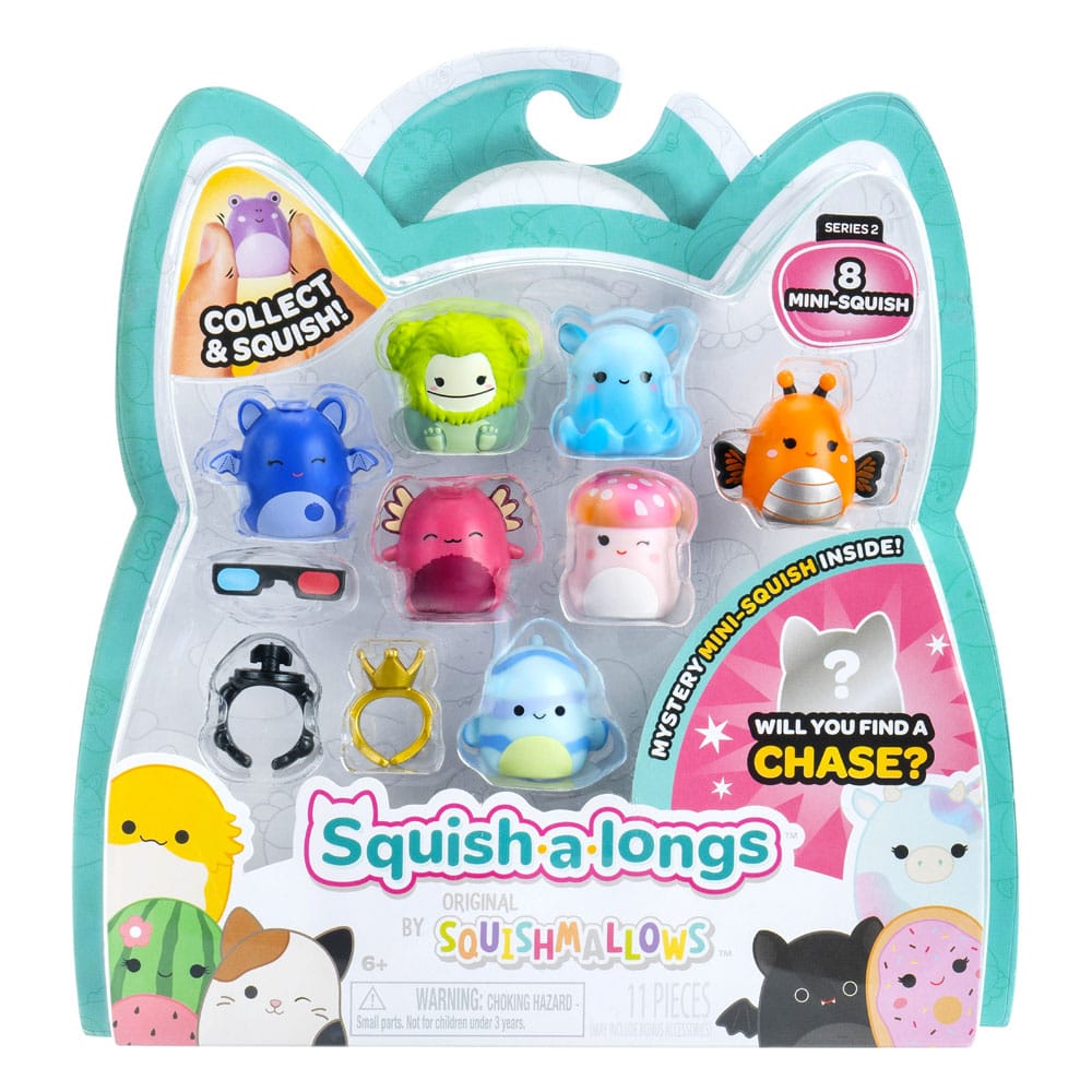 Squishmallows Squish-a-longs Set de 8 Minifigurines Series 2 Style 2 2,5 cm
