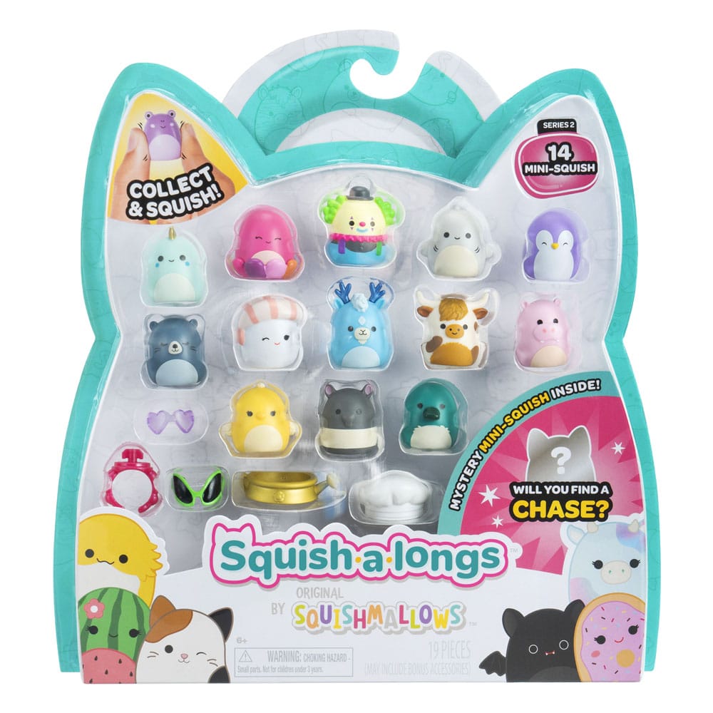 Squishmallows Squish-a-longs Set de14 Minifigurines Series 2 Style 1 2,5 cm