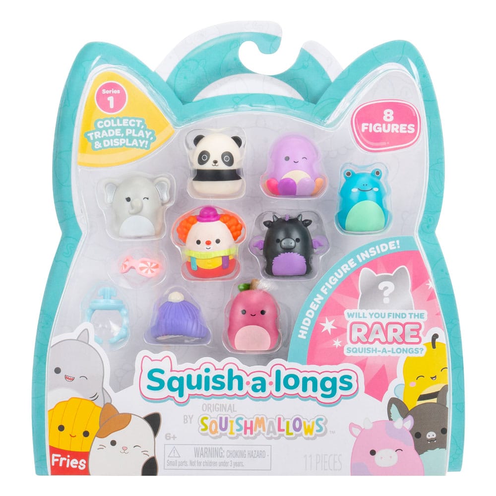 Squishmallow Squish a longs pack 8 mini figurines Style 3 3 cm