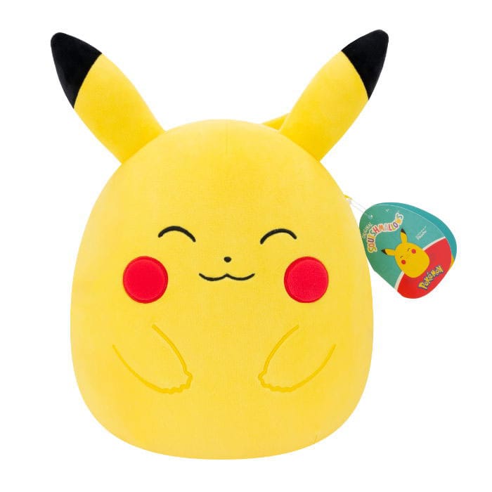 Pokémon Squishmallows peluche Pikachu heureux 25 cm