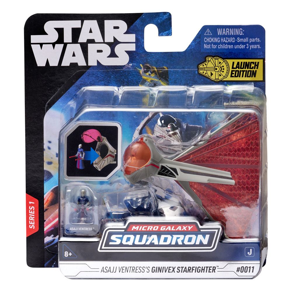 Star Wars Micro Galaxy Squadron véhicule avec figurine Ginivex-Class Starfighter 7,5 cm