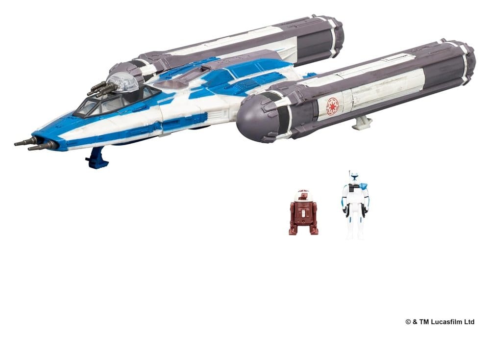 Star Wars Véhicule Moyen BTL-B Y-wing Starfighter with Clone Captain Rex 13 cm
