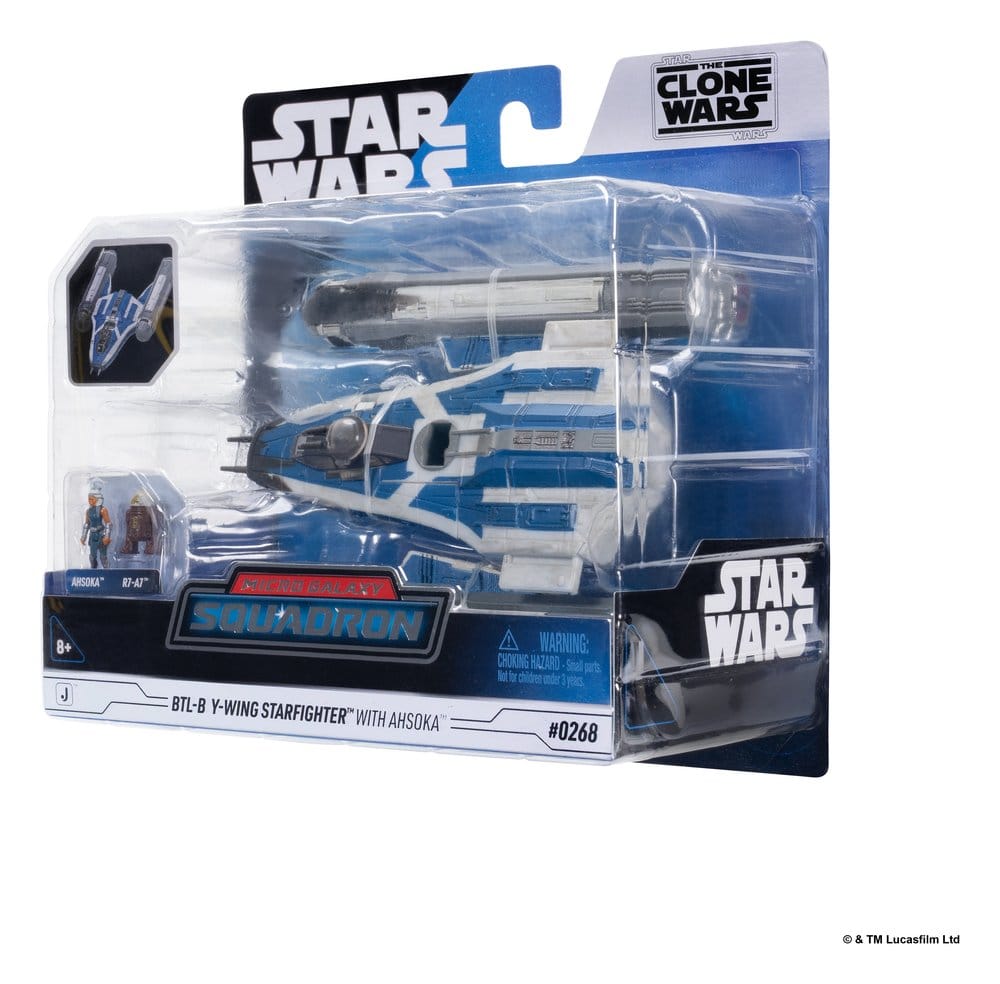 Star Wars véhicule Moyen & figurine set BTL-B Y-wing & Ahsoka & R7-A7