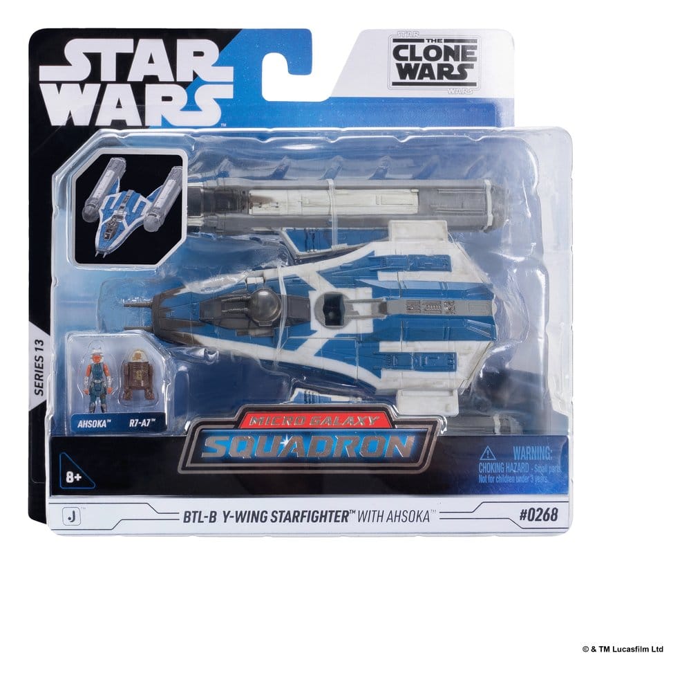 Star Wars véhicule Moyen & figurine set BTL-B Y-wing & Ahsoka & R7-A7