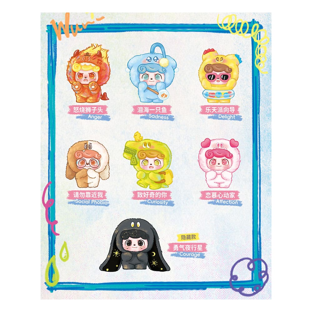 QKid: Emotional Hairy Monsters Series Blind Box Figurine 12 - 14 cm Display (6)