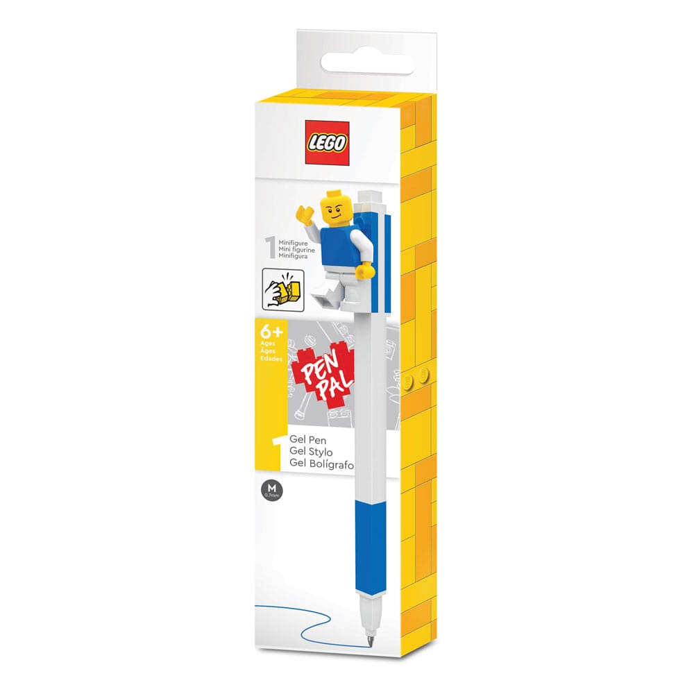 LEGO stylo à bille à encre gel avec figurine lego Bleu