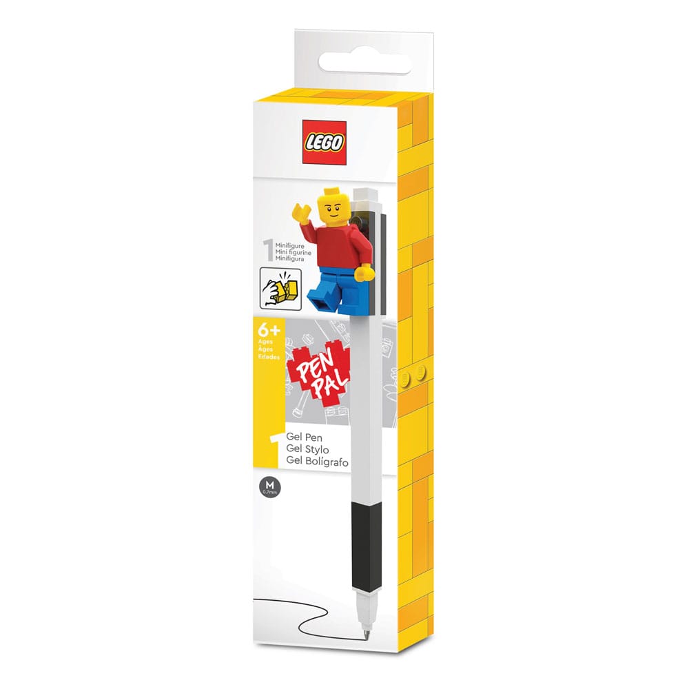 LEGO stylo à bille à encre gel avec figurine lego Noir