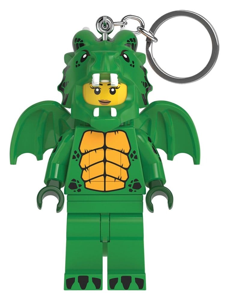 Lego figurines mini Porte-clés Fille Dragon Vert Clair
