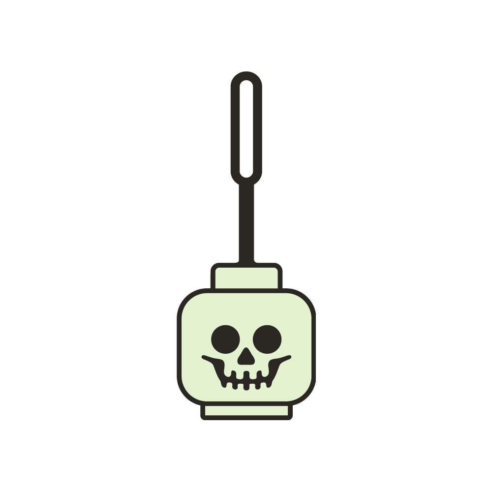 LEGO Minifigures porte-clés sac à dos Skeleton head Glow in the Dark 10 cm