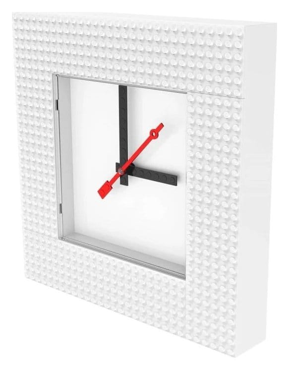 Lego Horloge Murale Time by IQHK Blanche