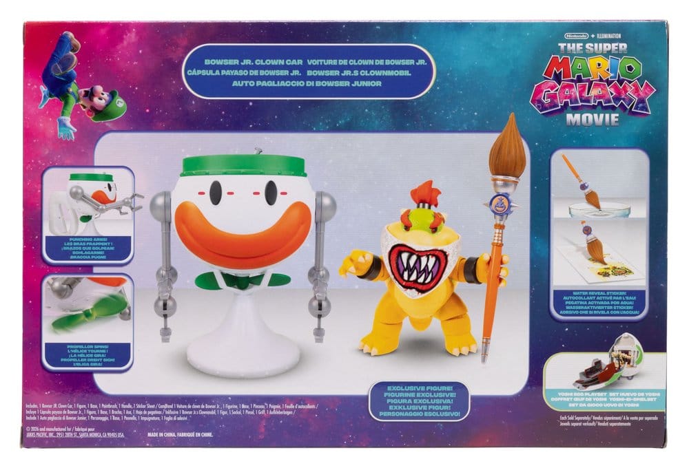 Super Mario Galaxy, le film figurine Bowser Jr. with Clown Car 13 cm