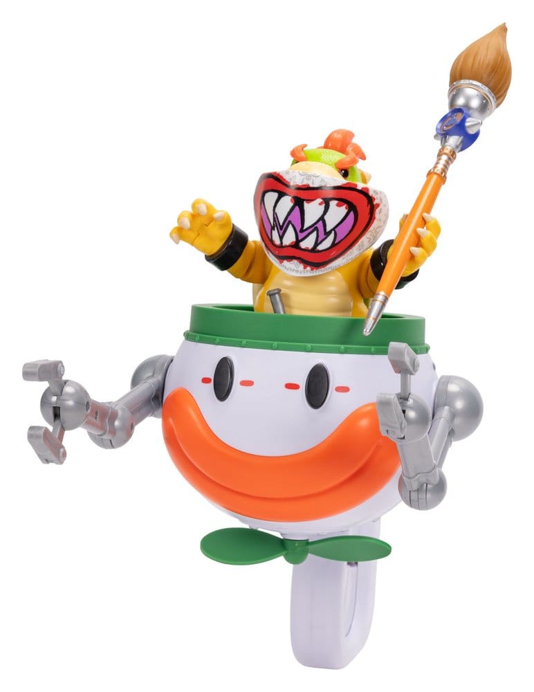 Super Mario Galaxy, le film figurine Bowser Jr. with Clown Car 13 cm
