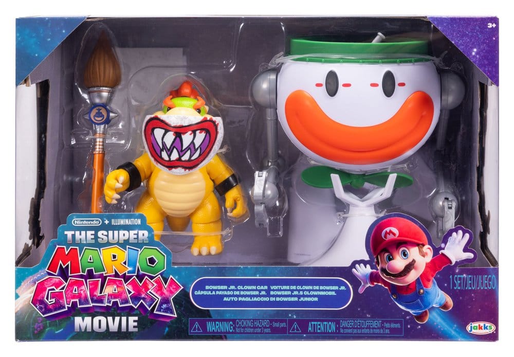 Super Mario Galaxy, le film figurine Bowser Jr. with Clown Car 13 cm
