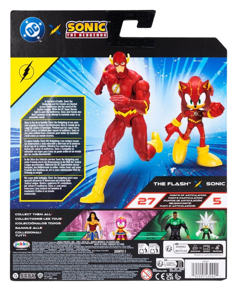 DC x Sonic - The Hedgehog pack 2 assortiment figurines Wave 4 (6)