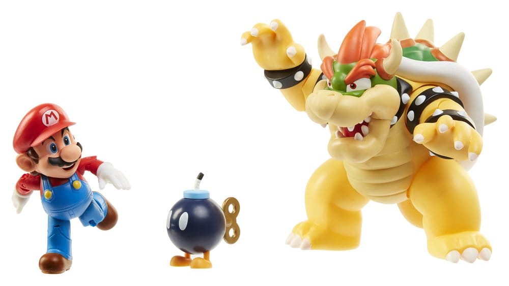 World of Nintendo pack 3 figurines Mario vs. Bowser Lava Battle