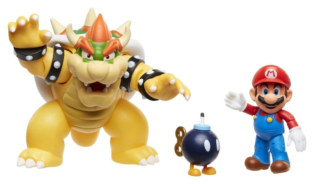 World of Nintendo pack 3 figurines Mario vs. Bowser Lava Battle