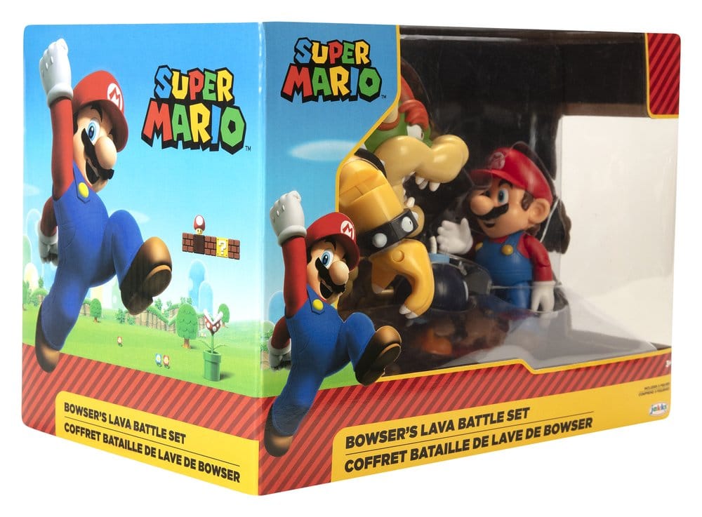 World of Nintendo pack 3 figurines Mario vs. Bowser Lava Battle