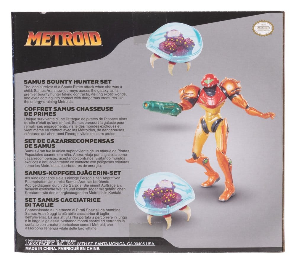 World of Nintendo pack 3 figurines Metroid Samus Bounty Hunter 6 cm