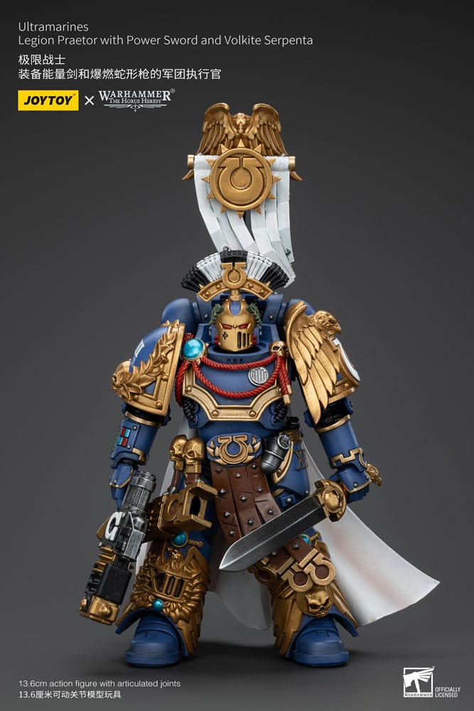 Warhammer The Horus Heresy figurine 1/18 Ultramarines Legion Praetor with Power Sword and Volkite Serpenta 20 cm